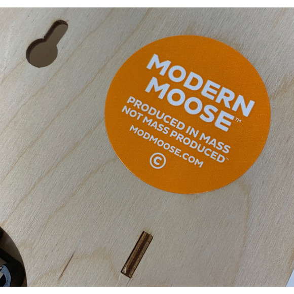 NEW Modern Moose Co. Balsa Wood Rabbit Pendulum Wall Clock Boxed PCPEN02 NWT - Picture 4 of 9